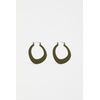 Elk Earrings Perda Hoop Dark Olive