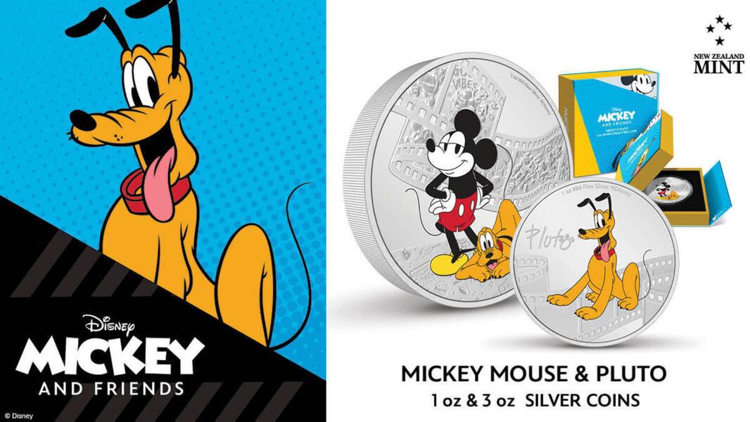 Disney Mickey & Friends – Mickey & Pluto 1oz Silver Coin