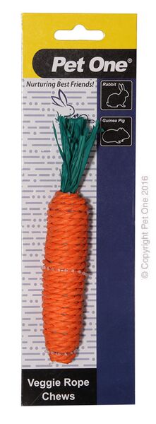 Pet One Small Animal Chew Rope Carrot 1pk