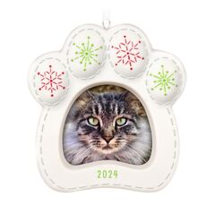 Pretty Kitty 2024 Porcelain Photo Frame Hallmark Keepsake Ornament