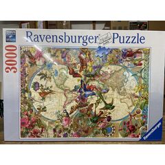 3000 Pieces - Flora & Fauna World Map - Ravensburger Jigsaw Puzzle