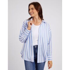 Elm Delia Stripe Shirt (Blue/White Stripe, 8)