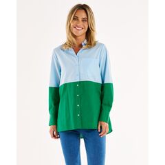 Betty Basics Splice Shirt Green/blue Splice (8)