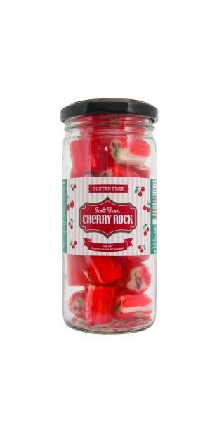 Scott Bros Candy Vintage Cherry Rock Boiled Sweets Jar 155g Aust Made