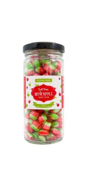 Scott Bros Candy Vintage Rosy Apple Tiny Tots Boiled Sweets Jar 155g Aust Made