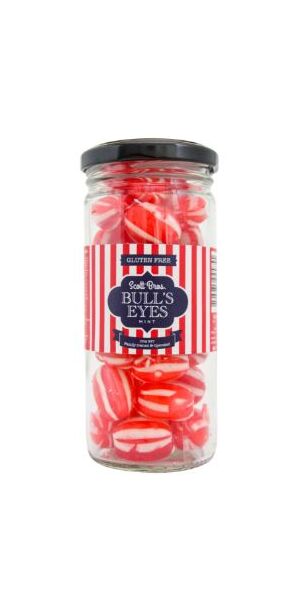 Scott Bros Candy Bulls Eyes Mint Boiled Sweets Jar 155g Aust Made