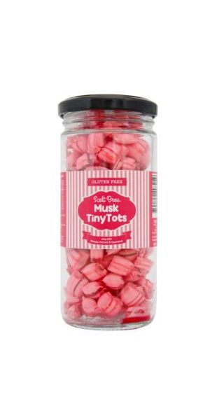 Scott Bros Candy Vintage Musk Tiny Tots Boiled Sweets Jar 155g Aust Made