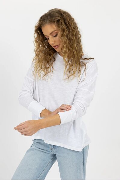 Humidity Dippy L/S Tee (White, S/m)
