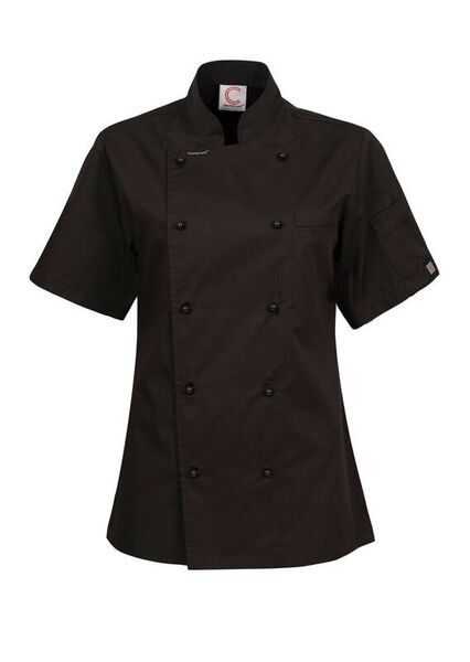 Chefs Craft Ladies Executive Chefs Lightweight Jacket CJL22 (Black, 6)