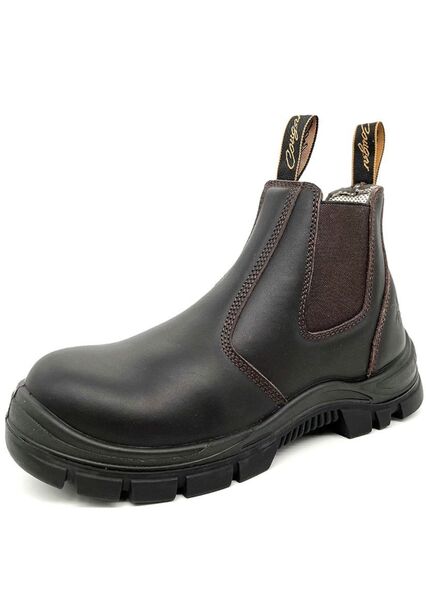 Cougar Footwear Dubbo Composite Toe, Slip on Boot - Claret (4 MENS AU/UK)