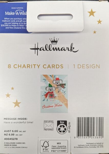 HALLMARK CHARITY CARDS - KOALAS