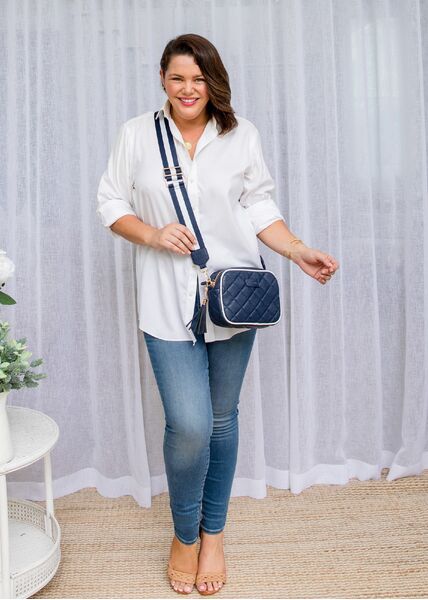 Liv&milly Bag Sally Quilted Navy/white