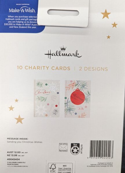HALLMARK CHARITY CHRISTMAS CARDS - CLASSIC