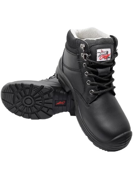 Cougar Footwear Bathurst Steel Cap, Lace up Boot - Black (12 AU/UK)