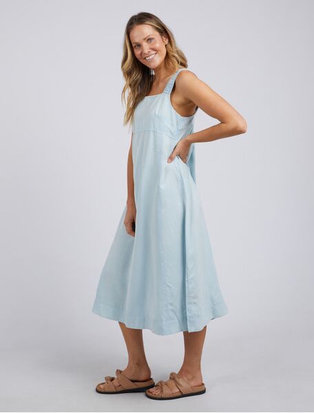 Foxwood Dress Sage Denim Light Blue (Size 8 )