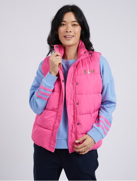 Elm Puffer Vest Core Shocking Pink (Small)