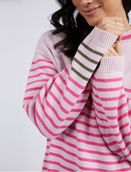Elm Knit Penny Pink Stripe (Small)