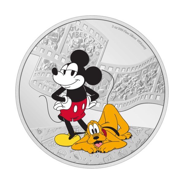 Disney Mickey & Friends – Mickey & Pluto 3oz Silver Coin