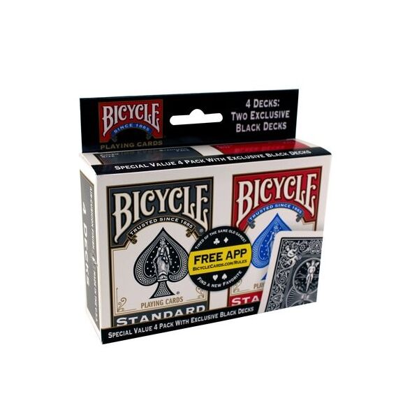 Bicycle Special Value 4 pack 2 red 2 black playing cards
