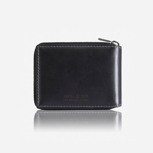 JEKYLL & HIDE TEXAS LARGE ZIP AROUND WALLET WITH COIN BLACK